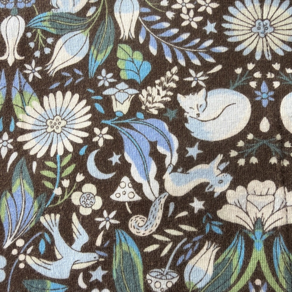 Vera Bradley Womens XL Pajama Top Woodland Animals Floral Cotton Button Up - Picture 4 of 9